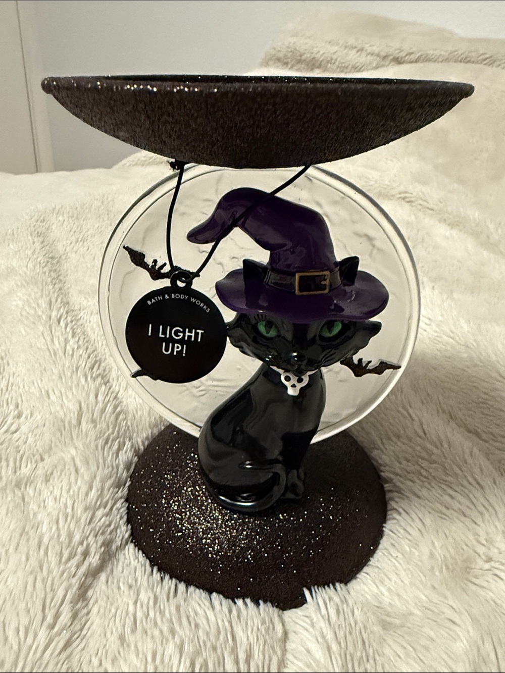 Bath & Body Works Light-Up Cat & Moon Pedestal